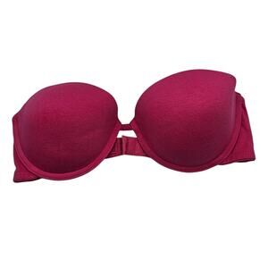 Xhilaration Womens Sz 36C Padded Push Up Strapless Bra Solid Pink